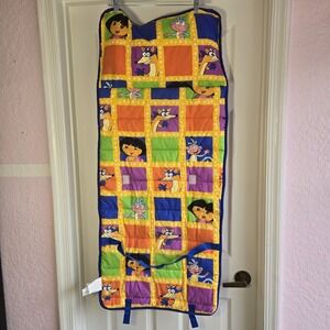 Vintage Dora The Explorer Sleep Mat Foldable With Strap Removable Pillow Nap Mat